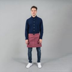 ผ้ากันเปื้อนตัวสั้น รุ่น 12C Cross Back (Rose pink)