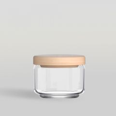 ขวดโหล Storage jar POP JAR325 ml (Wooden Lid)  จากโอเชียนกลาส Ocean glass ขวดโหลดีไซน์สวย