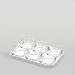 ชุดแก้วและถาดเซรามิค Verrine set Rectangle Tray & shallow bowl 65 ml 