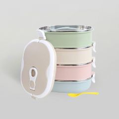 RRS ปิ่นโตเก็บความร้อน 4 ชั้น 3.6 ลิตร สีพาสเทล