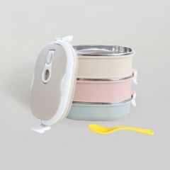 RRS ปิ่นโตเก็บความร้อน 3 ชั้น 2.7 ลิตร สีพาสเทล