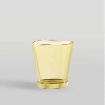 แก้วน้ำ Water glass CENTIQUE DOUBLE ROCK SUMMER YELLOW 345 ml จากโอเชียนกลาส Ocean glass แก้วดีไซน์สวย