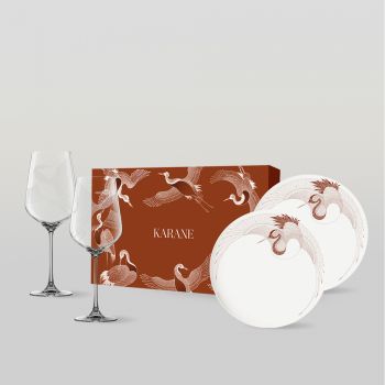 ชุดของขวัญแก้วไวน์แดง Gift set KARANE-Dinner Set จากลูคาริส Lucaris  ชุดของขวัญ แก้วไวน์คริสตัล Crystal