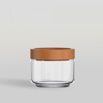 ขวดโหล Storage jar STAX JAR 325 ml (BROWN) จากโอเชียนกลาส Ocean glass ขวดโหลดีไซน์สวย