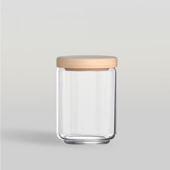 ขวดโหล Storage jar POP JAR650 ml (Wooden Lid) จากโอเชียนกลาส Ocean glass ขวดโหลดีไซน์สวย