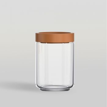 ขวดโหล Storage jar STAX JAR 650 ml (BROWN) จากโอเชียนกลาส Ocean glass ขวดโหลดีไซน์สวย