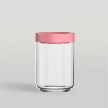 ขวดโหล Storage jar STAX JAR 650 ml (PINK) จากโอเชียนกลาส Ocean glass ขวดโหลดีไซน์สวย