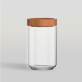 ขวดโหล Storage jar STAX JAR 750 ml (BROWN) จากโอเชียนกลาส Ocean glass ขวดโหลดีไซน์สวย