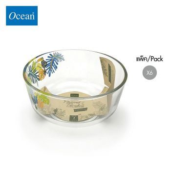 ชามแก้ว Glass bowl DP JUNGLE LEAVES Assurance Bowl 5 3/4 " จากโอเชียนกลาส Ocean glass ชามแก้วดีไซน์สวย