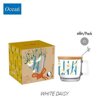 แก้วกาแฟ COFFEE MUG PLAYFUL WHITE DAISY 485 ML